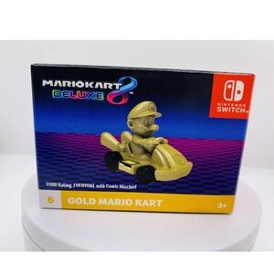 🍄Super Mario Bros. Mario Kart Deluxe 8 McDonald’s Happy Meal Kids Toy,Gold Mario